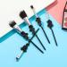 5pcs Makeup Brushes Set - Black Simple Blush & Eye Shadow Cosmetic Brush Set for Daily Makeup | International Shipping Available - Buy Online on GoSupps.com