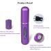 TIGERMILLION Portable 5ml Refillable Perfume Atomizer Spray | Travel Size Scent Pump Case | Pink Blue Silver Black Options - Buy Online on GoSupps.com