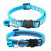 Hepplly 2-Pack Cat Collars Quick Release Reflective Kitten Collar with Bell (Light Blue)