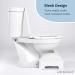 Luxe Comfort Soft Ergonomic Toilet Footstool | Adjustable 5-7 Inch Height | Removable Cushion | Waterproof PU Leather | White - Buy Online on GoSupps.com
