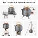 Alocs 1.3L Camping Kettle with Heat Exchanger - Portable Aluminum Tea Kettle for Outdoor Hiking and Picnic - Buy Online on GoSupps.com