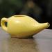 HealthGoodsIn Ceramic Neti Pot - 225 ml Water Capacity - Crackle Pattern Yellow - Buy Online on GoSupps.com