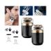 Capsule Shaver Portable Multifunctional Capsule Shaver 2 in 1 Capsule Mini Shaver for Men Washable Automatic Men's Electric Shaver Type-C Charging (Black 2Pcs)