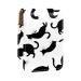Lipstick Case Leather Lip Gloss Lipstick Organizer with Mirror Mini Lipstick Holder Bag Cute Cat Animal Silhouette O247t1xgql