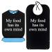 ZSTNPP Adult Bibs for Elderly Washable Funny Adult Bibs Reusable Adult Bibs for Men Women Waterproof Clothing Protector with Crumb Catcher (My Food Has Its Own Mind)