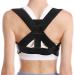 Focuswell Posture Corrector for Women Back Brace Adjustable Stand  Shoulder Neck Back Pain Relief Back Support (Black  L-XL) Black S-M