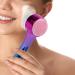 Face Brush 2 in 1 - Silicone Cleansing & Exfoliating Brush for Deep Pore Cleanse | Dual Manual Scrub & Massage | Gradient Purple Blue - Buy Online on GoSupps.com