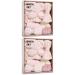 Healeved 2 Sets Dry Hair Towel Set Body Towel Body Wash Wipes Bathroom Supplies Body Sponge Pink Twisted Yarn 1 g (Pack of 1) Pinkx2pcs