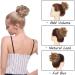 Sandy Brown Synthetic Messy Curly Hair Bun Extension - Updo Donut Hairpiece for Women - Buy Online on GoSupps.com