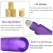 10pcs Purple Frosted Glass Essential Oil Roller Bottles - 10ml Empty Perfume Bottles with Stainless Steel Roller Balls and Wood Grain Cap (Purple) - Buy Online on GoSupps.com