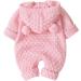 VICROAD Baby Hooded Knitted Rompers | Newborn Girls Boys Onesies | 6-12 Months | Pink - Buy Online on GoSupps.com