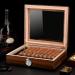 Cigar Boxs Humidors Delicate Cehumidor Men Cigar Box Glass Top Dual Zstorage Cigar Case Simple Cigar Desktop Box with Hygrometer Humidifier Portable 1 Pack Small - Buy Online on GoSupps.com