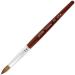PANA Pure Kolinsky Hair Bristles Acrylic Nail Brush Oval Crimped Shaped Mahogany Wood Handle Professional Salon Quality (Size 8, Mahogany) Size 8 Mahogany