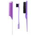 Lot de 3 peignes de beaut 3 pi ces pour cheveux peigne queue pour les voyages les femmes les b b s les enfants les femmes les b b s et les enfants violet