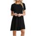 BAGELISE Women's Comfy Swing Tunic Dress - Flowy & Casual Fit Small A1-black - Buy Online on GoSupps.com