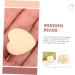 Ibasenice 100 PTH Peach Herz Wooden Heart Beads | Unfinished DIY Valentine's Day Craft Supplies | Sparkling Wooden Spacer Beads - Buy Online on GoSupps.com