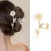 Bohend Large Flower Hair Claw Rhinestone Thick Hair Clip Strong Big Non-Slip Hair Styling Accessories for Women Girls