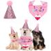 NITAIUN 4 Pcs Dog Birthday Hat Dog Birthday Party Bandana Puppy Dog Birthday Outfit with Bow Tie Collar and Number Dog Cat Costumes for Pet Birthday Decorations Party Decoration Set (Pink) - Buy Online on GoSupps.com