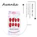 AZZORI Almond Shape Red Press on Nails - 24Pcs Medium Length Glossy False Nails for Women - Buy Online on GoSupps.com