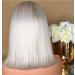 Buy BGHJUE N White Bob Straight Synthetic Wig - 50% Human Hair Left Side Parting for Women - International Shipping Available - Buy Online on GoSupps.com