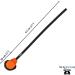 Dingo Gear Training Toy Ball - 9cm Black & Orange with 65cm Handle | French Nylcott for IGP Obedience Training | Small Ball - S02814 - Buy Online on GoSupps.com