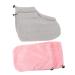FOMIYES 2 Sets Gloves Hand Wax Cover Paraffin Wax Mitten Paraffin Wax Foot Cover Heated Glives Foot Skin Wax Cover for Foot Spa Hand Bag Heated Mittens Feet Fabric Care Pink Elastic Band