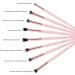 Buy MSQ 8-Piece Eyeshadow Brush Set | Premium Synthetic Makeup Brushes - Perfect Gift in Pink - Buy Online on GoSupps.com