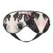 SSIMOO Cute Animal Farm Dog 1 Print Double-Sided Eye Mask Soft and Light Blocking for Enhancing Sleep Quality Black