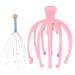 Frcolor 2 sentences Head massager steel head tunnel tingling acupuncture massage braided motto handheld-head tingling head hair scratches these wooden beads spa head gripper pink