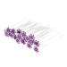 40pcs Rhinestone Rose Flower Hair Pins & 6pcs Pearl Twist Headpiece Set in Gift Box - Purple Bridal Wedding Accessories for Women and Bridesmaids | inSowni - Buy Online on GoSupps.com