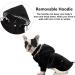 Buy Minezi Waterproof Dog Coat with Zipper & Reflective Buttons - Adjustable Strap & Removable Hood - Black XS (38-42 cm) - Buy Online on GoSupps.com