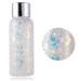 Body Glitter Gel Eye Glitter Face Glitter Gel Mermaid Scale Sequins Glitter Cosmetic  Long Lasting Sparkling Chunky Glitter Makeup  Nail Hair Eyeshadow Decorate Festival Party Glitter Powder(White)