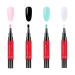 Zibeem Gel Nail Pens 4 Pack Gel Nail Pen Set Durable 12 Colors Quick Dry Nail Art Pen for Women and Girls