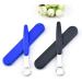 WILsem Tongue Cleaner - Reusable Stainless Steel Tongue Scraper with Non-Slip Handle - Travel-Friendly Blue Mouth Brush - Buy Online on GoSupps.com