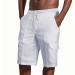 CEWIFO Men's Summer Cotton Running & Leisure Pants | Solid Linen Casual Trousers & Shorts | Wide Fit | A5-White - Buy Online on GoSupps.com