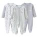 MAMIMAKA Baby Clothes Newborn Baby Grow Onesies Cotton Footed Pajamas for Boys and Girls 0-18 Months 3-6 Months Long Sleeve Color4