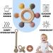 Cometrade Bite Ring for Babies | LFGB Silicone Kauringe & Natural Wooden Ring | Pacifier & Clip Set | Gummy Relief for Newborns & 3+ Months (Beige) - Buy Online on GoSupps.com