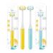 3 Sided Toddler Toothbrush Soft Bristles Kids Toothbrush Autism Sensory Toothbrush 3 Sided Toothbrush Kids Silicone Elastic Brush Heads Gentle Clean Each Tooth Straight Blue+yellow