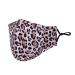 Waschbar Wiederverwendbar 3 Schichten Baumwolle Tuch - Grau & Weiß - Leoparden Druck One Size Fits Most
