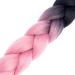 LDMY Ombre Black to Pink Braiding Hair - 6pcs 24 Inch Synthetic Extensions for Women - 100g per Pack - Buy Online on GoSupps.com