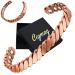 Cigmag 12X Copper Bracelet for Women Mens copper bracelet Ultra Strength Magnetic Bracelet 99% Pure Copper Adjustable Brazaletes Cuff Bangle with Gift Box (Unisex) Copper Rhombus