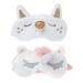 Unicorn Sleeping Mask Cute Unicorn Horn Soft Plush Blindfold Eye Cover for Women Girls(2 Pack)