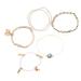 SEWACC 6pcs Beaded Bracelet Lockets Trendy Gifts Charm Bracelets Decor Boho Gifts The Gift Bohemian Bracelet Handmade Bracelet Women Wrist Jewelry Bracelet for Women Pendant Manual Travel 6.50X6.50X0.50CM White