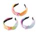 Women's & Girls Velvet Knot Headbands - Tie Dye Wide Turban Hair Accessories 3 Pack - Buy Online on GoSupps.com