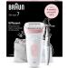 Brown Silk- pil 7 epilator women / hair remover for long-lasting hair removal including bikinitrimmer (hair trimmer intimate area) 7-210 white / flamingorosa new-210