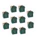 jojofuny 10pcs Box Wedding Candy Carton Bridesmaids Green Treat Bags Wrapping Pouch Baby Earth Tones Set 8.5X8.5X8.5cm Dark Green