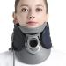 Nakeah neck support cervical neck traction device multidimensional traction 360 solid wrapping airbag compression for the alignment of the spine at home (color: Blu)