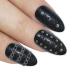 False Nails Bling Art Black Punk Almond Stiletto Acrylic 24 Fake Long Tips