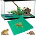 Amfun reptiles carpet 45 x 200cm pvc reptiles bed linen for terrarium non -slip liner climbing mat for lizards chameleon turtle iguana snake bearded (green)