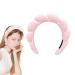 Spa Headband for Women  Terry Towel Cloth Fabric Hair Band for Face Washing Makeup Removal  Shower  Skincare Hair Accessories(Pink)
